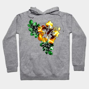 Electric Hibiscus - Yellow Hoodie